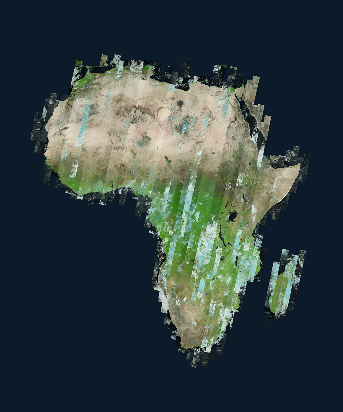 FIlippo Piantanida Africa, serie maps Collage fotografico 2017/2018